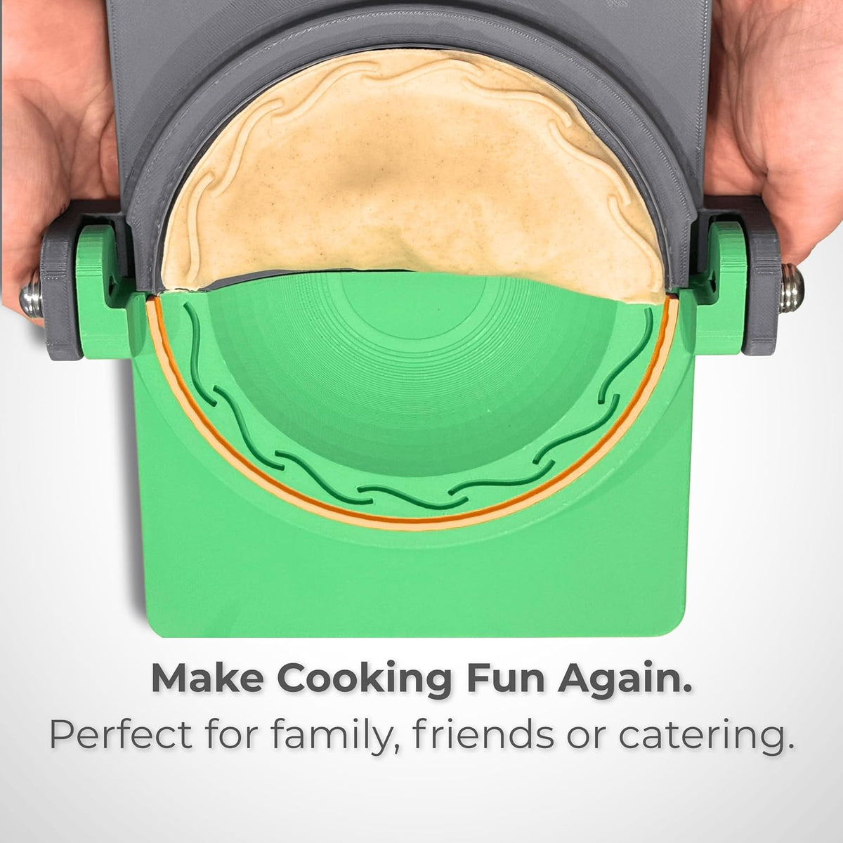 SAMPA Serpent Crimp Empanada Press with Built-In Cutter