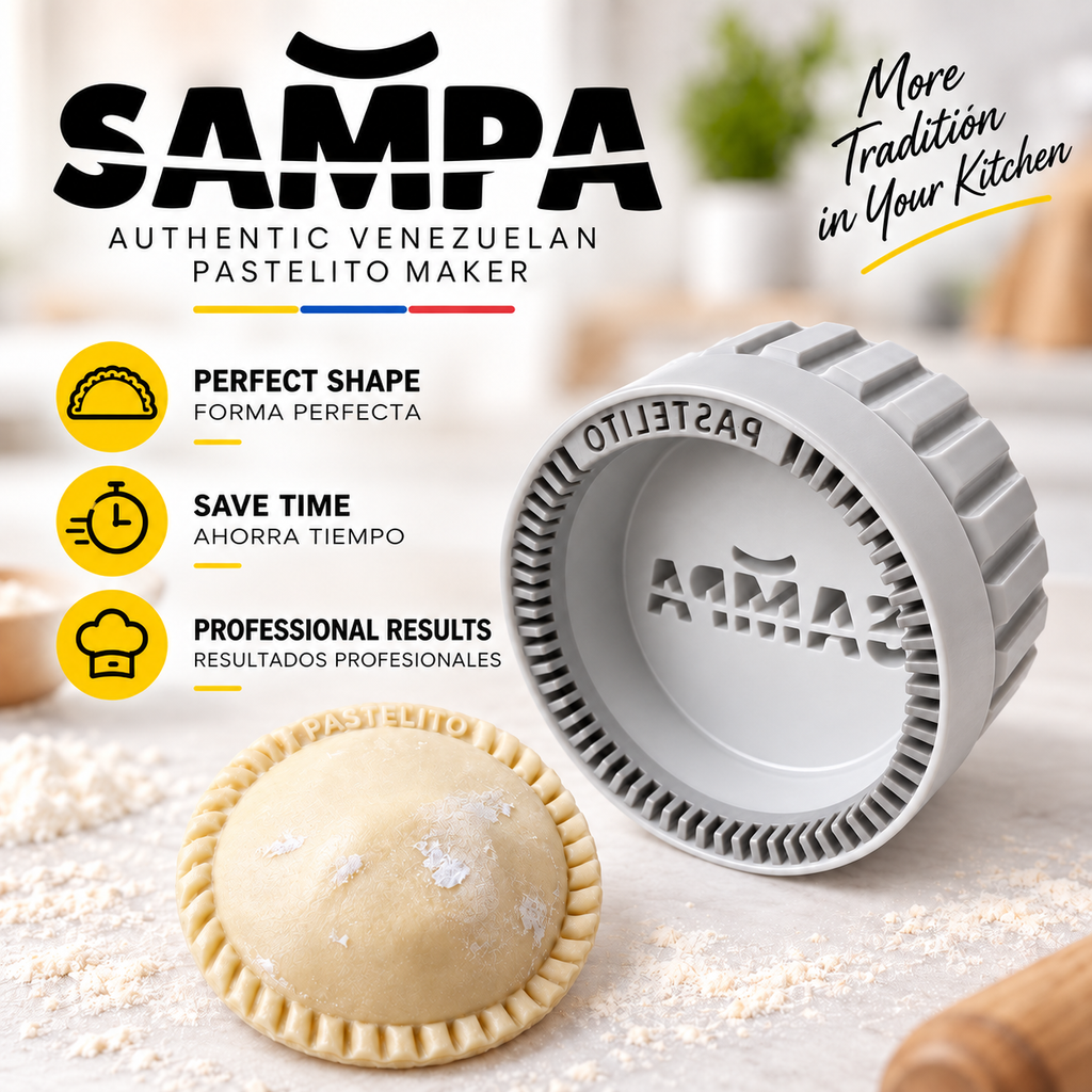 Venezuelan Pastelito Maker Press – 3 Interchangeable Rings | Single or Double